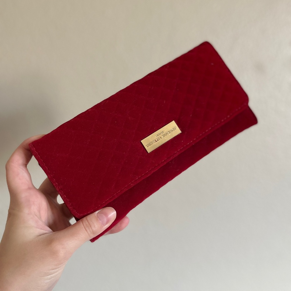 Elegant Red Quilted Clutch